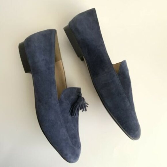 Lands' End Suede Slip On Loafers Tassel Front 9 - Picture 5 of 12